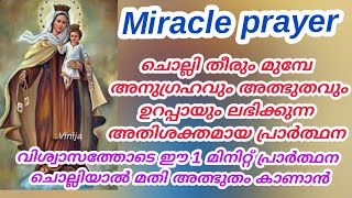 3 ദിവസം പരിശുദ്ധ അമ്മയോടുള്ള ഈ അത്ഭുതപ്രാർത്ഥന പ്രാർത്ഥിച്ചാൽ ഏത് അസാധ്യകാര്യങ്ങളും സാധ്യമാകുന്നതാണ്