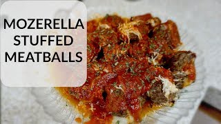 DELICIOUS CHEESE STUFFED MEATBALLS | COOKING WITH JESSICA AND AHMAD