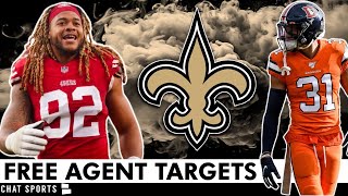 UPDATED Saints Free Agent Targets Ft Justin Simmons, Chase Young, Trent Brown | 2024 NFL Free Agency