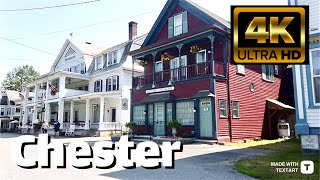 【4K】Chester Vermont - Main Street - Short Walk - July 2023