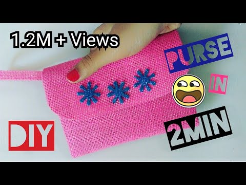 How to make Purse in 2 min | No Sew | DIY Purse How to make Purse in 2 min | No Sew | DIY Purse