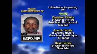 Frederick Joseph ~ Long Obituary