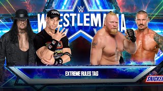 FULL  MATCH - JOHN CENA \u0026 UNDERTAKER VS BROCK LESNAR \u0026 RANDY ORTON