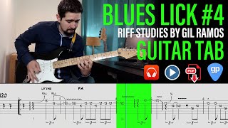 Hard Blues Crossroads Solo Riff - Lick#4   Guitar Tabs + Backing Tracks - Gil Ramos - How to Play