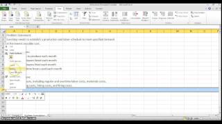 Aggregate Planning Problem -- Formulation