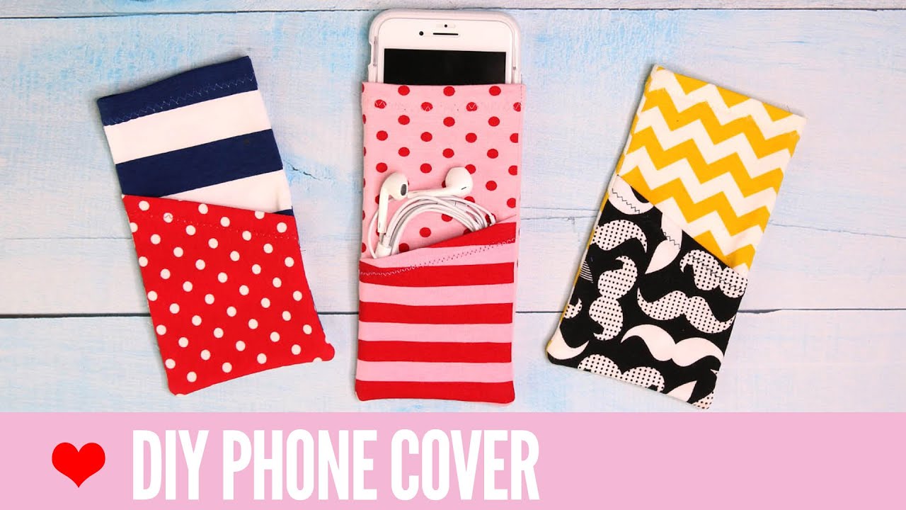 Diy Phone Case Custom Fabric Phone Cover Tutorial Youtube