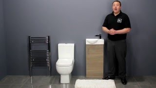Small Toilet & Oak Vanity Unit Bathroom Furniture for Small Bathrooms