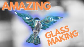 Mesmerizing Glass Art - Realistic Hummingbird - ASMR Glass Blowing