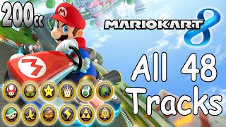 Mario Kart 8 All Tracks 200cc (Full Race Gameplay)