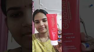 Glutafine rich cream facewash review \u0026 demo /lightening \u0026 Brightening #shorts  #kojicacid #vitaminc