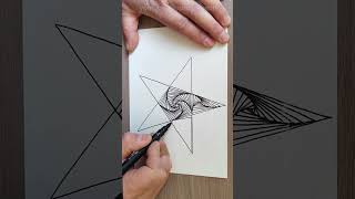 如何用悖论画五角星How to draw a pentagram using paradox #circledrawing #howtodraw #doodle #art  #zentangle