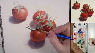 AD219 Watercolor Demonstration: Tomatoes