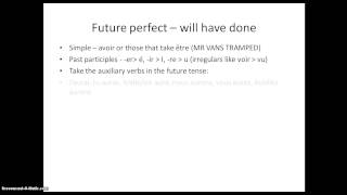 French perfect tenses - pluperfect,  conditional and future plus practice