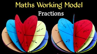 Maths Fractions Working Model | Fraction Math TLM | Math Working Model | Easy Fraction Model Project