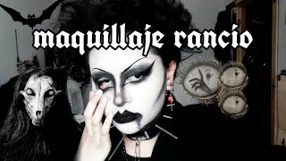 maquillaje   🦇r a n c i o🦇   para  pendejj0os || trad goth TUTORIAL