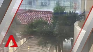 Typhoon Trami hits Okinawa in Japan