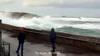 Tempête en baie de Lampaul à Ouessant