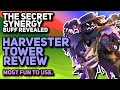 Secret Synergy Buff LEAKED | Harvester Tower Review | Tower Defense Simulator