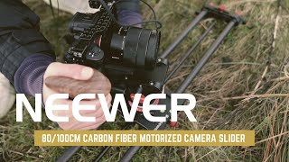 Neewer 80/100cm Carbon Fiber Motorized Camera Slider