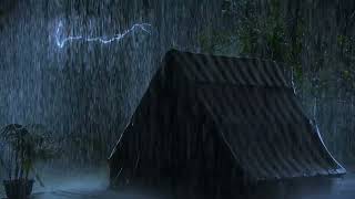 Stormy Rain & Thunder On Tent Help Study, Meditation, PTSD, Insomnia & Tinnitus.mp4