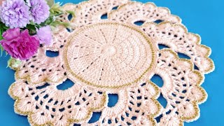 #كروشيه #كوستر للأطباق #مفرش دائري صغير Crochet a Coaster easily