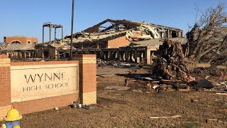 Wynne, Arkansas schools closed after tornado destroys high school