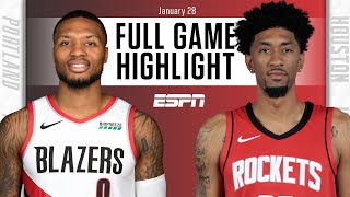 Portland Trail Blazers vs. Houston Rockets [FULL GAME HIGHLIGHTS] | NBA on ESPN
