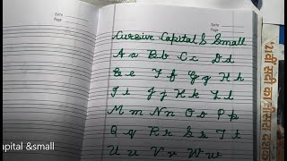 CURSIVE LETTRES CAPITAL \u0026 Small letters. Cursive अक्षर बड़े और छोटे अक्षर में (Part-3)