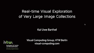 Real-time visual exploration of very large image collections
