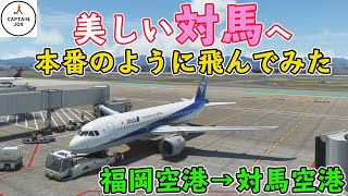 【Microsoft Flight Simulator】綺麗な対馬空港に福岡空港から飛んでみた！（福岡空港→対馬空港）（MSFS2020)