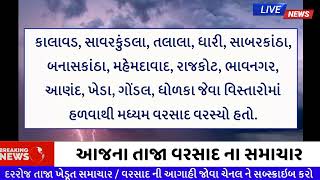 ક્યારે અને ક્યાં કેટલો થશે વરસાદ અત્યારે જાણી લો સંપૂર્ણ માહિતી