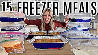 15 Make Ahead Freezer Meals in 2 Hours!