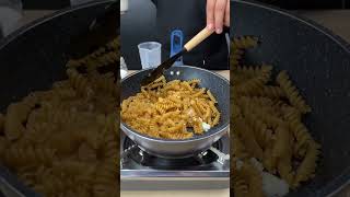 Chicken American style of pasta.