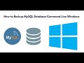 Backup MySQL Database Windows Command Prompt
