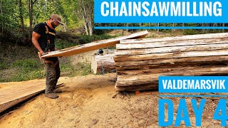 Chainsawmilling in Valdemarsvik day 4 - 12h workday!