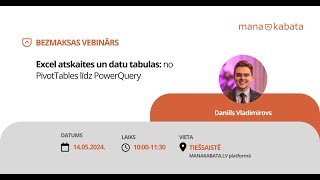 Daniils Vladimirovs: Excel atskaites un datu tabulas: no PivotTables līdz PowerQuery