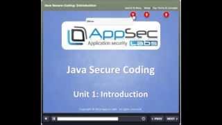Course Tour: Java Secure Coding