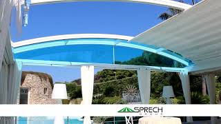 Pergola SPRECH mod. Luna - su misura a impacchettamento motorizzata illuminazione Led | Metalfranchi