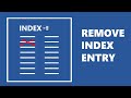 How to Remove a Specific Word from the Index in Microsoft Word