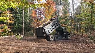 Hauling in Dirt!  Big Ford Dump Truck