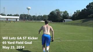 Wil Lutz 65 yard field goal | Team Jackson Kicking Camps