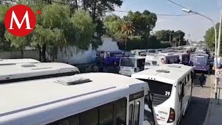 Transportistas se van a paro en Puebla; dejan varados a usuarios