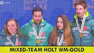 Deutschland holt Gold im Mixed | Ski WM 2019 | Markus Eisenbichler | Katharina Althaus | Karl Geiger
