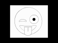 how to draw emojis winking with tongue out emoji