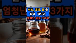 계피 꿀 식초 함께 먹으면 엄청난 효능 3가지#50대 #건강 #면역 #계피 #소화