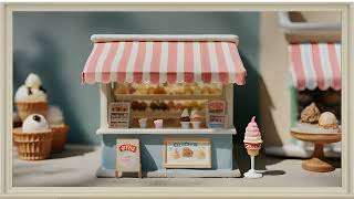 Miniature Ice Cream Shop Display | Framed Artwork TV Screensaver