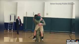 HEARTWARMING: Military dad surprises son at school