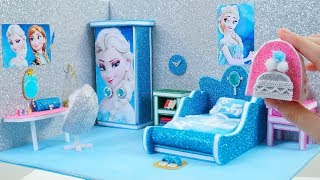 DIY Miniature Dollhouse Room ~ DIY Miniature Frozen Bedroom ~ Frozen Elsa Room Decor, Backpack