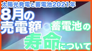 8月の太陽光発電の売電額、発電量はいくら？蓄電池(ブルーブスター)の寿命について。戸建て家庭用Q CELLS(Qセルズ)の太陽光発電5.5kWh、BLUEV STARの蓄電池