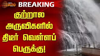 குற்றால அருவிகளில் திடீர் வெள்ளப்பெருக்கு! | Kuttralam Falls | Tenkasi | Newstamil24x7